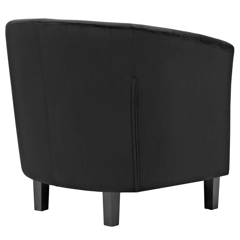 Modway Prospect Tufted Performance Velvet Armchair in Black (Set of 2)