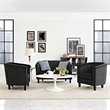 Modway Prospect Tufted Performance Velvet Armchair in Black (Set of 2)