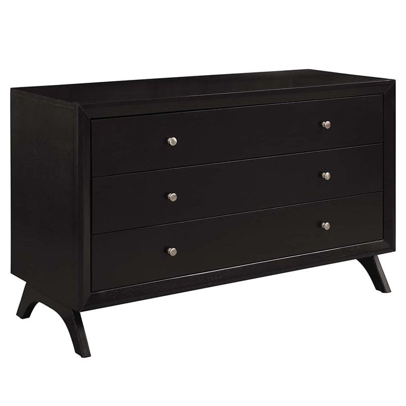 Modway Providence 3 Drawer Dresser in Walnut