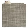 Modway Repose Rattan & Fabric Patio Arm Chair in Light Gray and Beige
