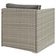 Modway Repose Patio Arm Chair in Light Gray and Charcoal
