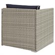 Modway Repose Patio Arm Chair in Light Gray and Navy