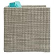 Modway Repose Patio Arm Chair in Light Gray and Turquoise