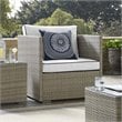 Modway Repose Patio Arm Chair in Light Gray and White