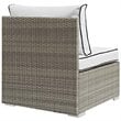 Modway Repose Patio Arm Chair in Light Gray and White
