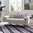 Modway Revive Modern Fabric Upholstered Loveseat in Walnut/Beige