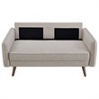 Modway Revive Modern Fabric Upholstered Loveseat in Walnut/Beige