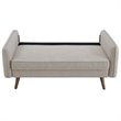 Modway Revive Modern Fabric Upholstered Loveseat in Walnut/Beige