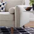 Modway Revive Modern Fabric Upholstered Loveseat in Walnut/Beige