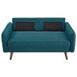 Modway Revive Modern Fabric Upholstered Loveseat in Walnut/Teal