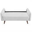 Modway Revive Modern Fabric Upholstered Loveseat in Walnut/White