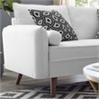 Modway Revive Modern Fabric Upholstered Loveseat in Walnut/White