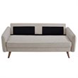 Modway Revive Modern Fabric Upholstered Sofa in Beige & Walnut