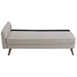 Modway Revive Modern Fabric Upholstered Sofa in Beige & Walnut