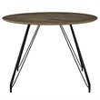 Modway Satellite Modern Steel and MDF Wood Circular Dining Table in Walnut