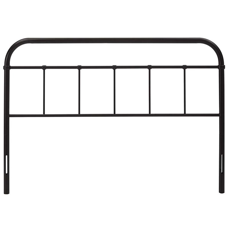 Modway Serena Full Powder Coated Steel Headboard in Brown