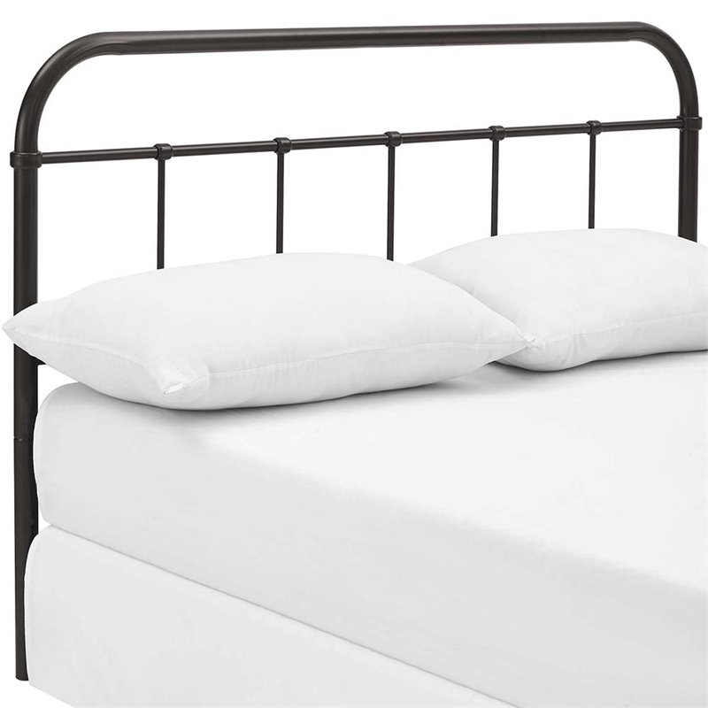 Modway Serena Full Powder Coated Steel Headboard in Brown