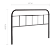 Modway Serena Full Powder Coated Steel Headboard in Brown