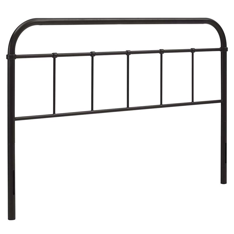 Modway Serena Full Powder Coated Steel Headboard in Brown