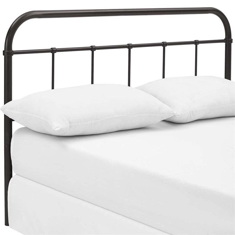Modway Serena King Powder Coated Steel Headboard in Brown Finish
