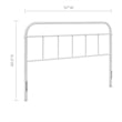 Modway Serena Full Powder Coated Steel Headboard in White