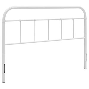 Modway Serena Full Powder Coated Steel Headboard in White