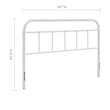 Modway Serena Queen Powder Coated Steel Headboard in White