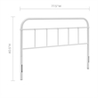 Modway Serena King Powder Coated Steel Headboard in White Finish