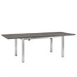 Modway Shore 5-Piece Extendable Aluminum Patio Dining Set in Silver and Black