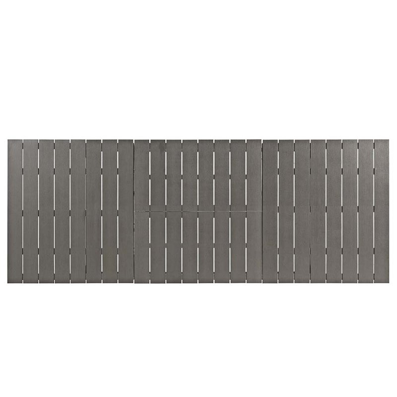 Modway Shore 5-Piece Extendable Aluminum Patio Dining Set in Silver and Black