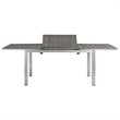 Modway Shore 7-Piece Extendable Aluminum Patio Dining Set in Silver and Black