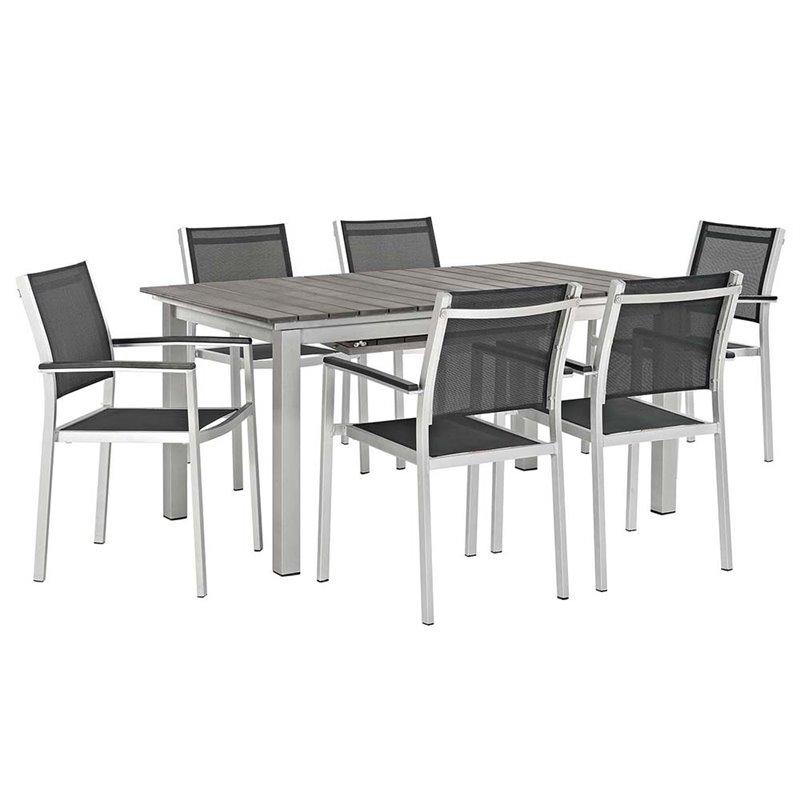 modway shore outdoor patio dining table