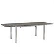 Modway Shore 9-Piece Extendable Aluminum Patio Dining Set in Silver and Black
