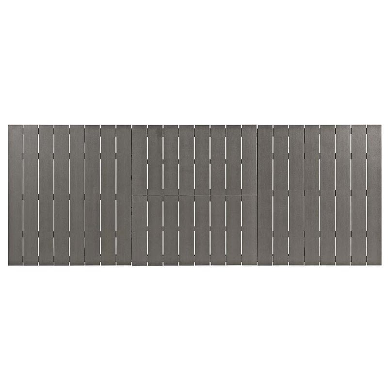 Modway Shore 9-Piece Extendable Aluminum Patio Dining Set in Silver and Black
