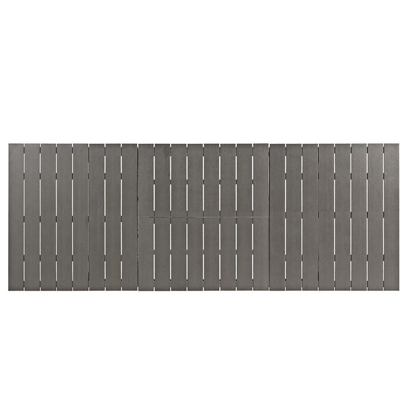 Modway Shore 5-Piece Extendable Aluminum Patio Dining Set in Silver and Gray