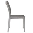 Modway Shore Fabric and Aluminum Outdoor Patio Dining Side Chair in Silver/Gray