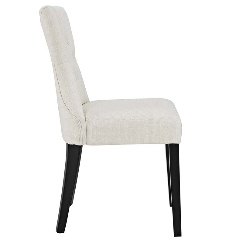 Modway Silhouette 19 5 Tufted Fabric Dining Side Chair In Beige Set