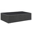 Modway Sojourn 3-Piece Aluminum Rattan Patio Sectional Set in Canvas/Gray