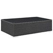 Modway Sojourn 5-Piece Aluminum and Rattan Patio Sectional Set in Canvas/Red
