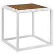 Modway Stance 3-Piece Aluminum & Fabric Patio Set in White and Navy