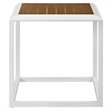 Modway Stance 3-Piece Aluminum & Fabric Patio Set in White and Navy