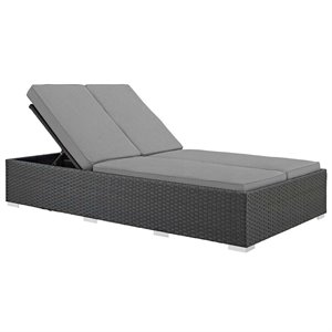 modway sojourn double patio chaise lounge