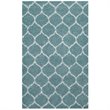 Modway Solvea 5' x 8' Moroccan Trellis Shag Area Rug in Blue and Ivory