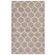 Modway Solvea 5' x 8' Moroccan Trellis Shag Area Rug in Beige