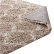 Modway Solvea 8' x 10' Moroccan Trellis Shag Area Rug in Beige