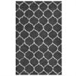 Modway Solvea 5' x 8' Moroccan Trellis Shag Area Rug in Gray and Ivory