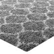 Modway Solvea 5' x 8' Moroccan Trellis Shag Area Rug in Gray and Ivory