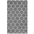 Modway Solvea 5' x 8' Moroccan Trellis Shag Area Rug in Gray and Ivory