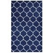 Modway Solvea 5' x 8' Moroccan Trellis Shag Area Rug in Navy and Ivory