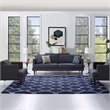 Modway Solvea 8' x 10' Moroccan Trellis Shag Area Rug in Navy